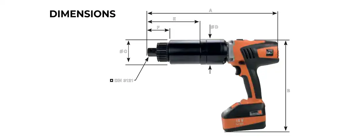 Battery Nutrunners by Plarad dimensions
