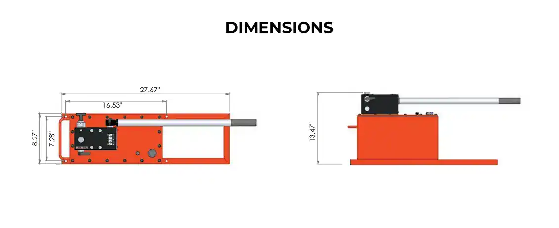Hydrostatic Test Pumps dimensions